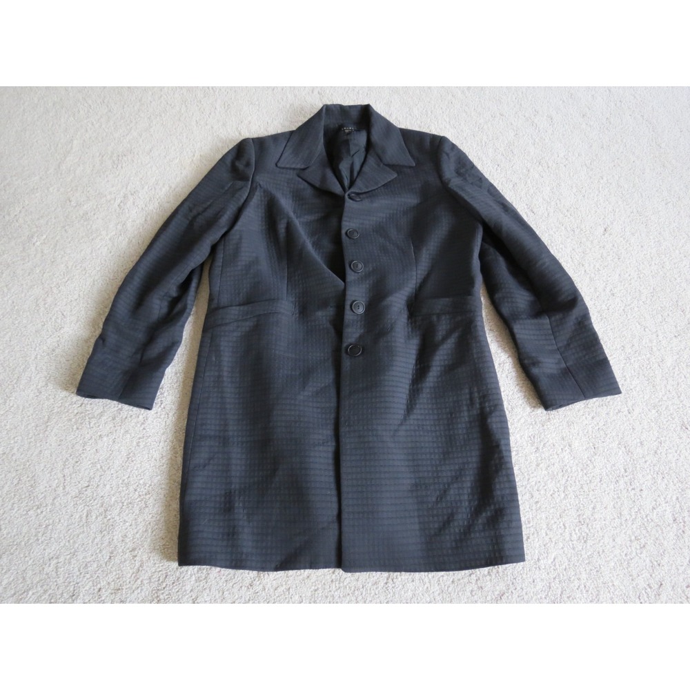 Vintage Louben Black Blazer Jacket Women Size 12 Large Button Front Canada
